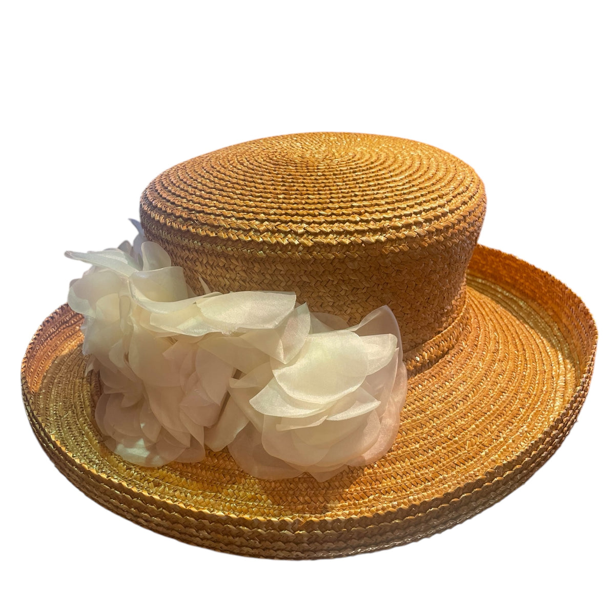 Eric Javitz Straw Hat Orange Brown Eric Javits Look Again Packable Fedora Hat | Mercari main image 2