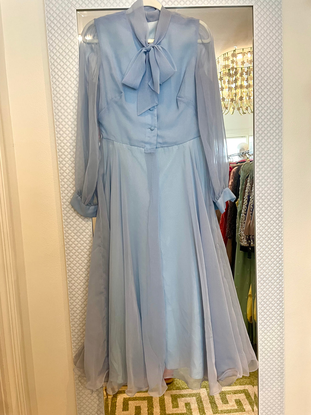 miss elliette chiffon dress Vintage 1960s Miss Elliette Pleated Light Pink Chiffon Party Dress Size Small